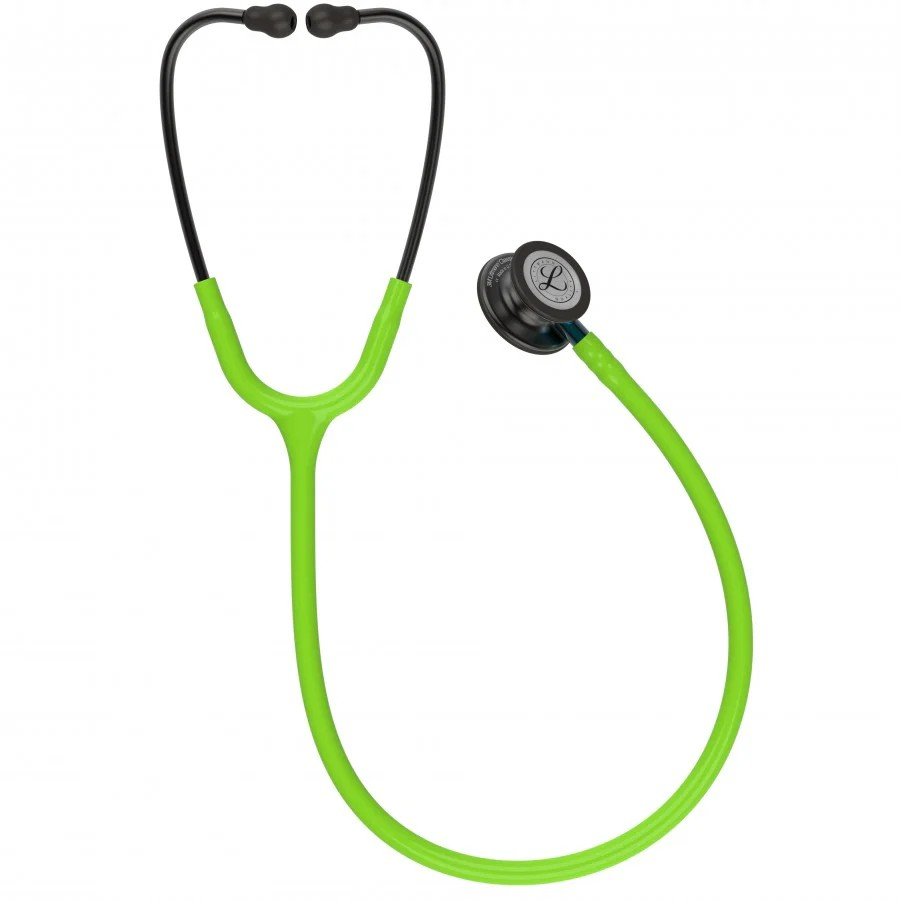 3M™ Littmann® Classic III™ Monitoring Stethoscope, SMOKE FINISH, Lime and Azure