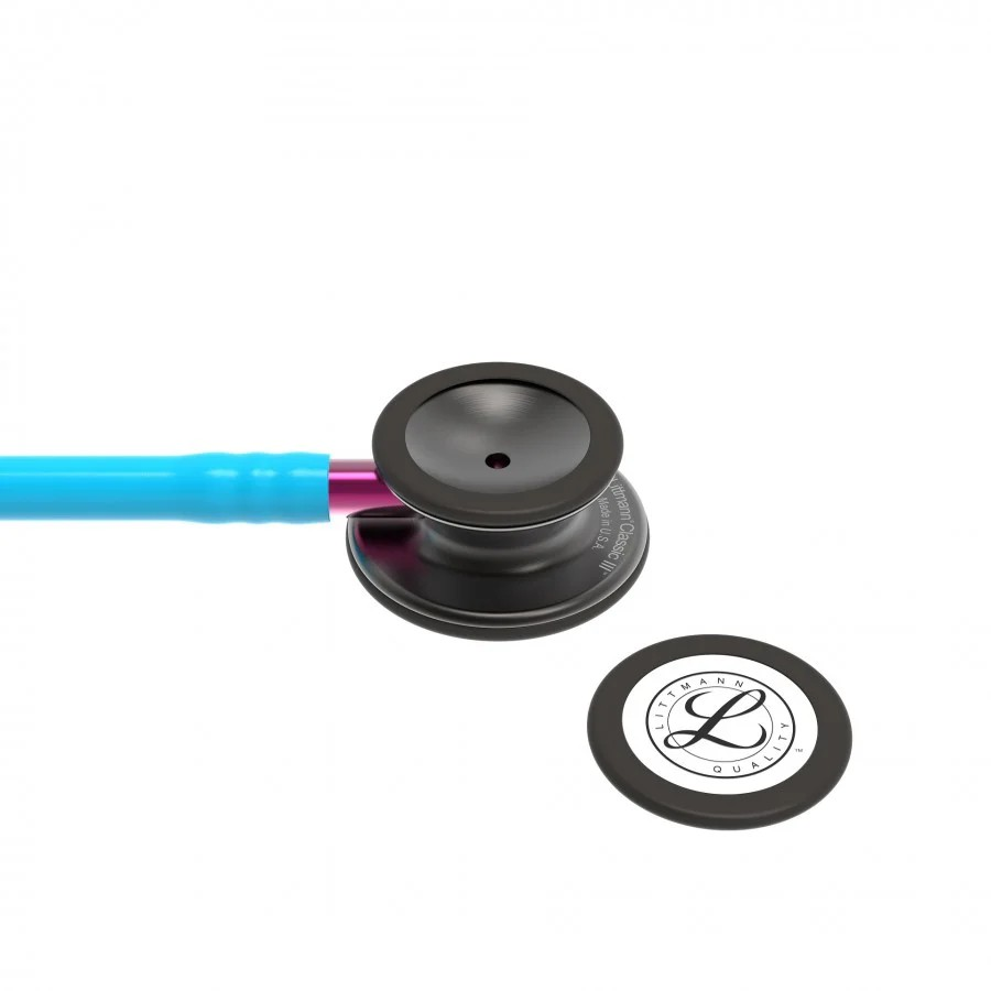 3M™ Littmann® Classic III™ Monitoring Stethoscope, SMOKE FINISH, Turquoise-pink