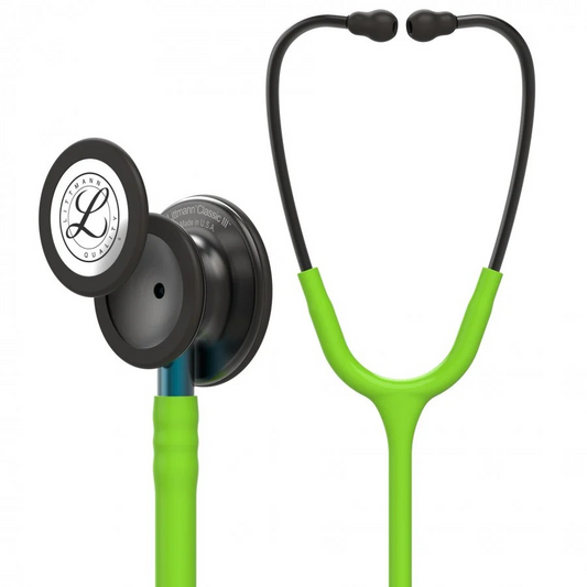 3M™ Littmann® Classic III™ Monitoring Stethoscope, SMOKE FINISH, Lime and Azure